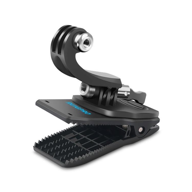 RUIGPRO 360 Degree Rotation J-Type Backpack Rec-Mounts Clip Clamp Mount with Screw for GoPro HERO9 Black / HERO8 Black /HERO7 /6 /5, DJI Osmo Action, Xiaoyi and Other Action Cameras - Mount & Holder by RUIGPRO | Online Shopping South Africa | PMC Jewellery | Buy Now Pay Later Mobicred