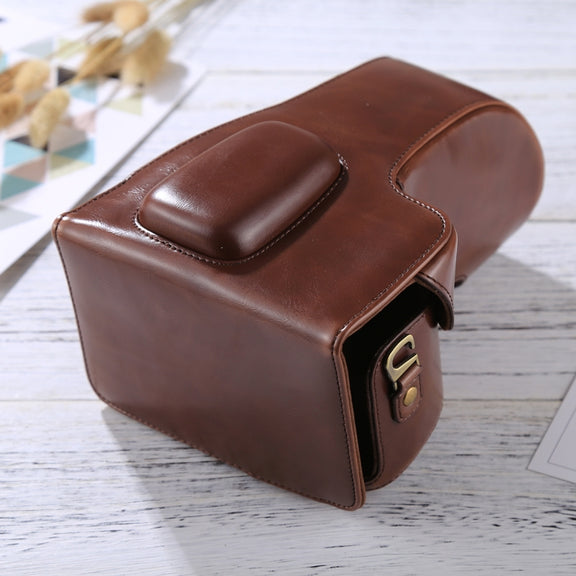 Full Body Camera PU Leather Case Bag for Nikon D5300 / D5200 / D5100 (18-55mm / 18-105mm / 18-140mm Lens) (Coffee)