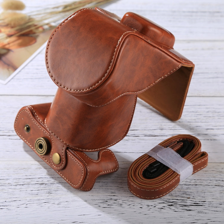 Full Body Camera PU Leather Case Bag with Strap for FUJIFILM XT10 / XT20 (16-50mm / 18-55mm Lens)(Brown)