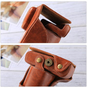 Full Body Camera PU Leather Case Bag with Strap for FUJIFILM XT10 / XT20 (16-50mm / 18-55mm Lens)(Brown)