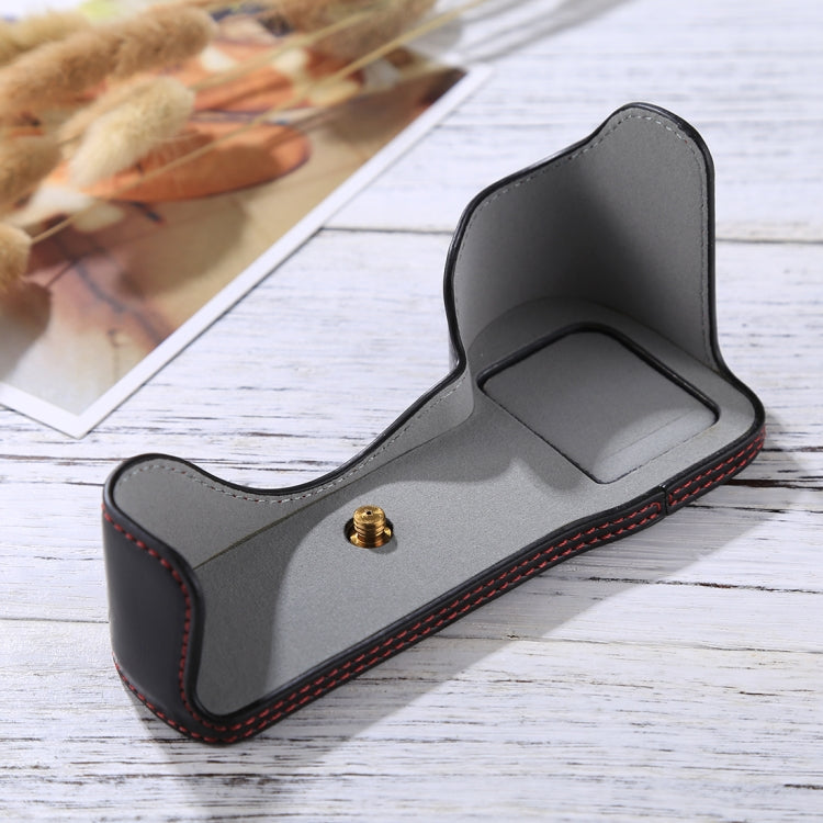 1/4 inch Thread PU Leather Camera Half Case Base for Sony A7S2 / A7R2 / A7K2 / A7 II(Black) - free shipping - PMC TechLife - Order now!