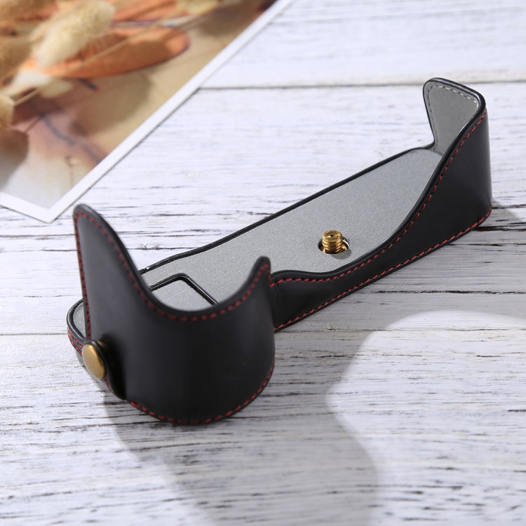 1/4 inch Thread PU Leather Camera Half Case Base for Sony A7S2 / A7R2 / A7K2 / A7 II(Black) - free shipping - PMC TechLife - Order now!