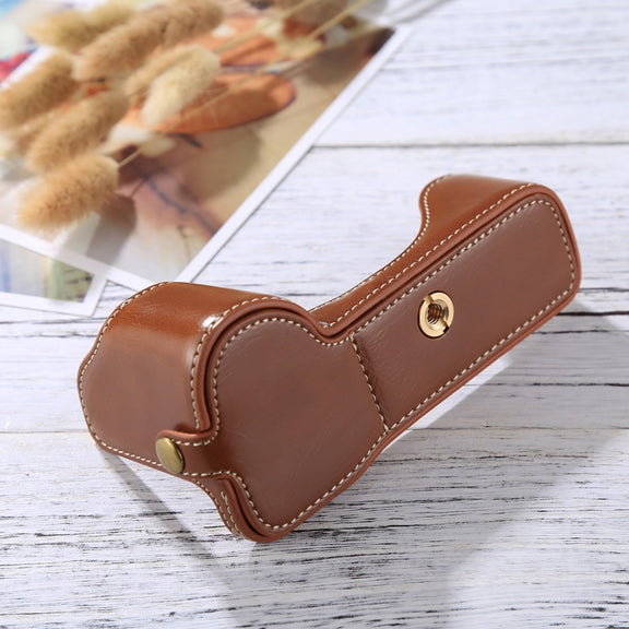 1/4 inch Thread PU Leather Camera Half Case Base for Sony A7S2 / A7R2 / A7K2 / A7 II(Brown)