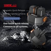 STARTRC VCR Snap-Mag Quick Release Base Mount Adapter For GoPro (Black)