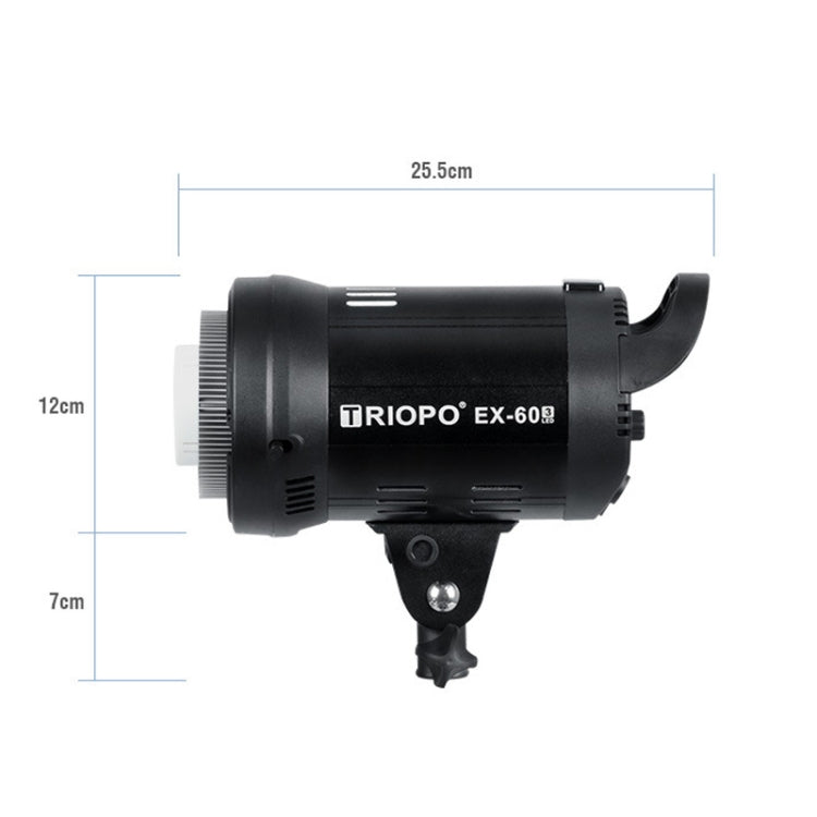TRIOPO EX-60W Studio Flash Built-in Dissipate Heat System with EX-60III LED Single Light - free shipping - PMC Jewellery - Order now!