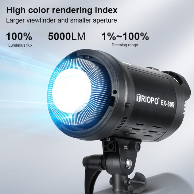 TRIOPO EX-60W Studio Flash Built-in Dissipate Heat System with EX-60III LED Single Light - free shipping - PMC Jewellery - Order now!