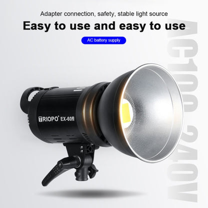 TRIOPO EX-60W Studio Flash Built-in Dissipate Heat System with EX-60III LED Single Light - free shipping - PMC Jewellery - Order now!