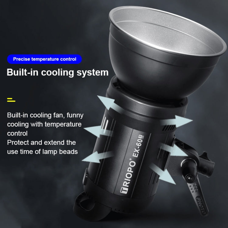 TRIOPO EX-60W Studio Flash Built-in Dissipate Heat System with EX-60III LED Single Light - free shipping - PMC Jewellery - Order now!