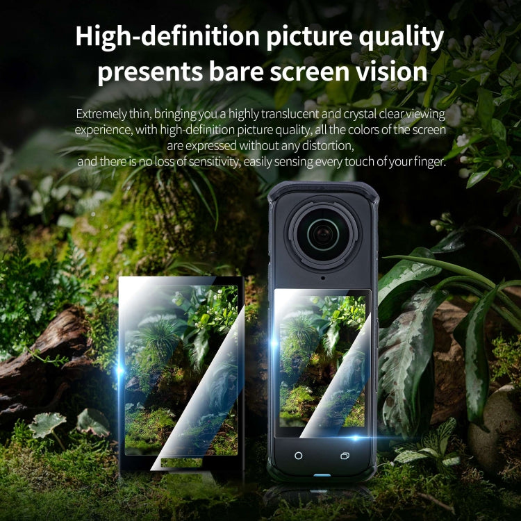 For Insta360 X5 / X4 STARTRC 2pcs HD Tempered Glass Film (Black) - free shipping - PMC Jewellery - Order now!