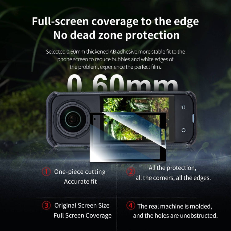 For Insta360 X5 / X4 STARTRC 2pcs HD Tempered Glass Film (Black) - free shipping - PMC Jewellery - Order now!