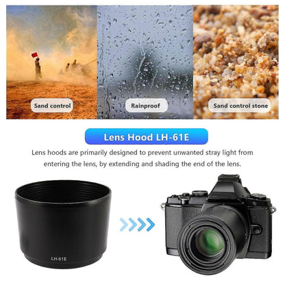LH-61E Lens Hood Shade for Olympus ZUIKO DIGITAL ED 75-300mm F4-5.6 / ED 75-300mm F4.8-6.7 Lens - Lens Hood by PMC Jewellery | Online Shopping South Africa | PMC Jewellery | Buy Now Pay Later Mobicred