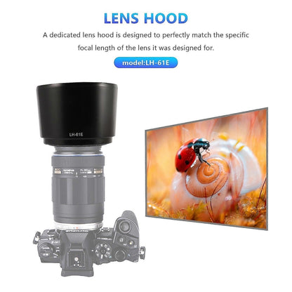 LH-61E Lens Hood Shade for Olympus ZUIKO DIGITAL ED 75-300mm F4-5.6 / ED 75-300mm F4.8-6.7 Lens - Lens Hood by PMC Jewellery | Online Shopping South Africa | PMC Jewellery | Buy Now Pay Later Mobicred