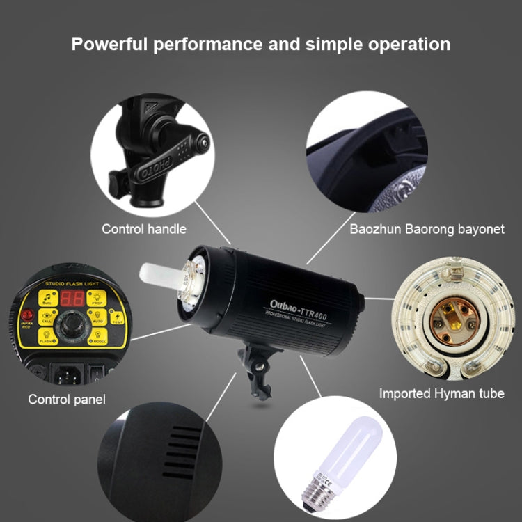 TRIOPO Oubao TTR400W Studio Flash with E27 150W Light Bulb - free shipping - PMC Jewellery - Order now!