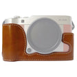 1/4 inch Thread PU Leather Camera Half Case Base for FUJIFILM X-A5 / X-A20(Brown) - free shipping - PMC TechLife - Order now!