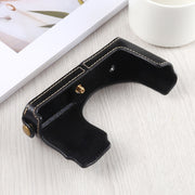 1/4 inch Thread PU Leather Camera Half Case Base for Leica DLUX TYP 109 (Black)