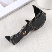 1/4 inch Thread PU Leather Camera Half Case Base for Sony A6400 / ILCE-A6400 (Black)