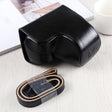 Full Body Camera PU Leather Case Bag with Strap for Sony A6400 / ILCE-A6400 (Black) - free shipping - PMC TechLife - Order now!