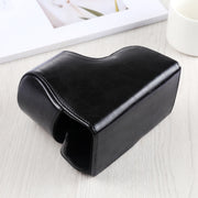 Full Body Camera PU Leather Case Bag with Strap for Sony A6400 / ILCE-A6400 (Black)