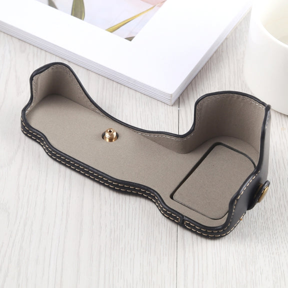 1/4 inch Thread PU Leather Camera Half Case Base for Nikon Z6 / Z7 (Black)