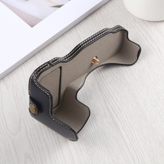 1/4 inch Thread PU Leather Camera Half Case Base for Nikon Z6 / Z7 (Black)