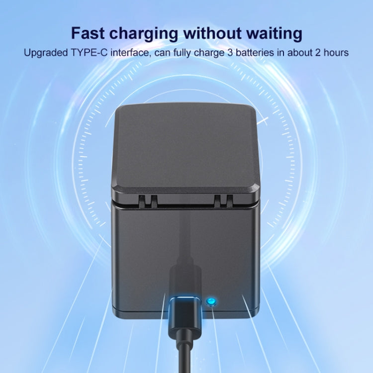 For GoPro HERO13 Black 3-Battery Charging Box Storage Case (Black) - free shipping - PMC Jewellery - Order now!