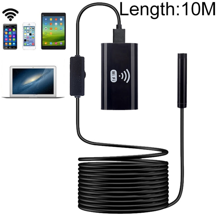 F99 HD Mobile Phone Endoscope, 8mm Waterproof Pipe Endoscope, Wifi Version, Flexible Cord, Length: 10m (Black) - free shipping - PMC Jewellery - Order now!