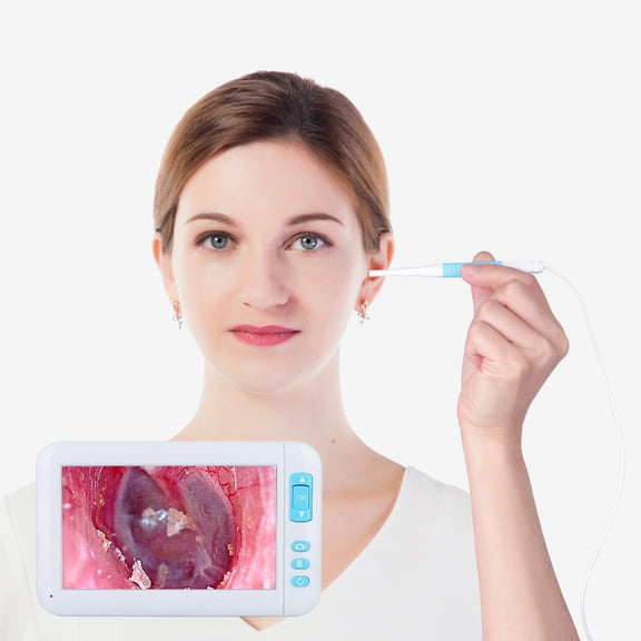 C01 4.3 Inch Screen Display HD1080P Visual Earspoon Endoscope with 6 LEDs, Diameter:5.5mm