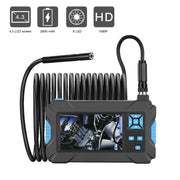 P30 5.5mm IP67 Water-resistant 4.3 inch HD Portable Endoscope Hard Cable Industrial Endoscope, Cable Length: 2m(Blue)