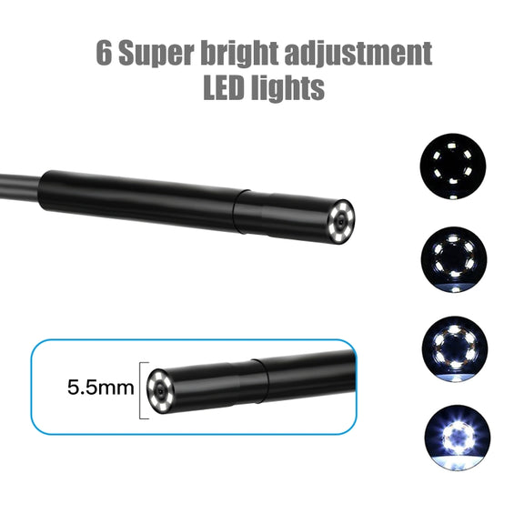 P30 5.5mm IP67 Water-resistant 4.3 inch HD Portable Endoscope Hard Cable Industrial Endoscope, Cable Length: 2m(Blue)