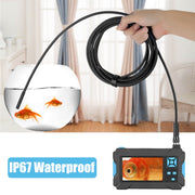 P30 5.5mm IP67 Water-resistant 4.3 inch HD Portable Endoscope Hard Cable Industrial Endoscope, Cable Length: 2m(Blue)