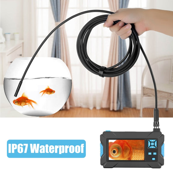 P30 5.5mm IP67 Water-resistant 4.3 inch HD Portable Endoscope Hard Cable Industrial Endoscope, Cable Length: 2m(Blue)