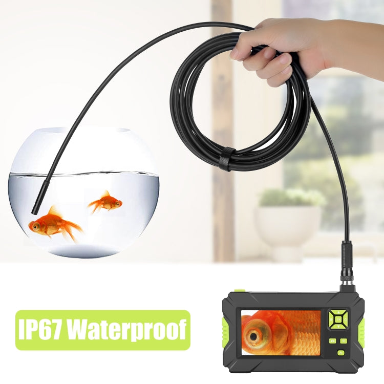 P30 8mm IP67 Waterproof 4.3 inch HD Portable Endoscope Hard Cable Industrial Endoscope, Cable Length: 5m(Green) - free shipping - PMC Jewellery - Order now!
