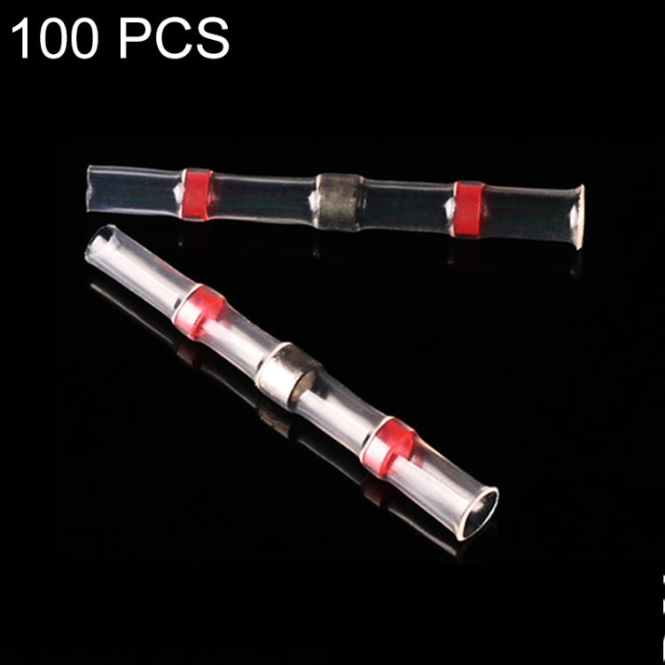100 PCS AWG22-18 0.5-1.5mm Seal Heat Shrink Butt Wire Connectors Red Terminals Solder Sleeve(Red) - Solder Sleeve by PMC TechLife | Online Shopping South Africa | PMC TechLife | Buy Now Pay Later Mobicred