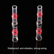 100 PCS AWG22-18 0.5-1.5mm Seal Heat Shrink Butt Wire Connectors Red Terminals Solder Sleeve(Red)