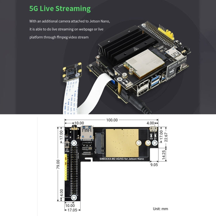 Waveshare SIM8202G-M2 5G Snapdragon X55 Multi Mode Multi Band 5G/4G/3G Module Expand Board for Jetson Nano, US Plug - free shipping - PMC Jewellery - Order now!