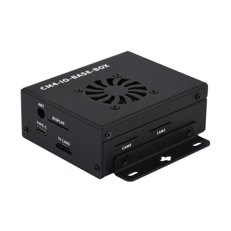 Waveshare Mini IO Board Lite Ver Mini-Computer Base Box with Metal Case & Cooling Fan for Raspberry Pi CM4(EU Plug)