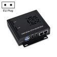 Waveshare Dual Gigabit Ethernet 5G/4G Computer Box with Cooling Fan for Raspberry Pi CM4(EU Plug) - free shipping - PMC TechLife - Order now!