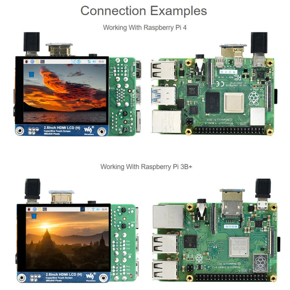 Waveshare 2.8 inch 480x640 HDMI IPS LCD Display (H) Fully Laminated Screen