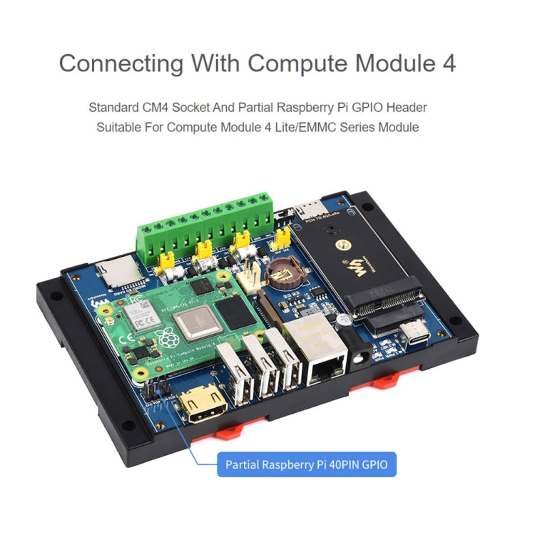 Waveshare Industrial IoT Wireless Expansion Module for Raspberry Pi CM4(US Plug)
