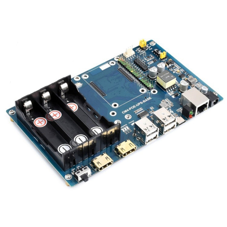 Waveshare PoE UPS Base Board for Raspberry Pi CM4, Gigabit Ethernet, Dual HDMI, Quad USB2.0 - free shipping - PMC TechLife - Order now!