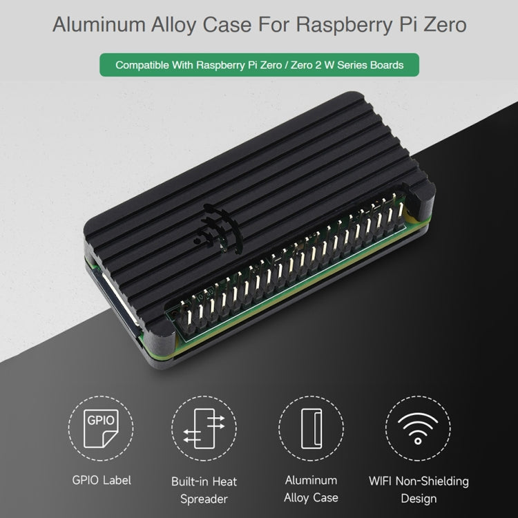 Waveshare Aluminum Alloy Protection Case for Raspberry Pi Zero Series, Fits Zero / Zero 2 W - Other Accessories by WAVESHARE | Online Shopping South Africa | PMC TechLife | Buy Now Pay Later Mobicred