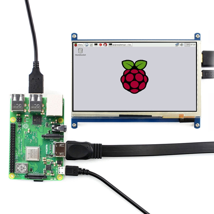 WAVESHARE 7 Inch HDMI LCD (C) 1024��600 Touch Screen  for Raspberry Pi Supports Various Systems - LCD & LED Display Module by PMC TechLife | Online Shopping South Africa | PMC TechLife