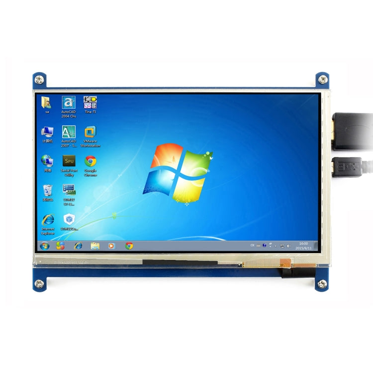 WAVESHARE 7 Inch HDMI LCD (C) 1024x600 Touch Screen  for Raspberry Pi with Bicolor Case - free shipping - PMC Jewellery - Order now!