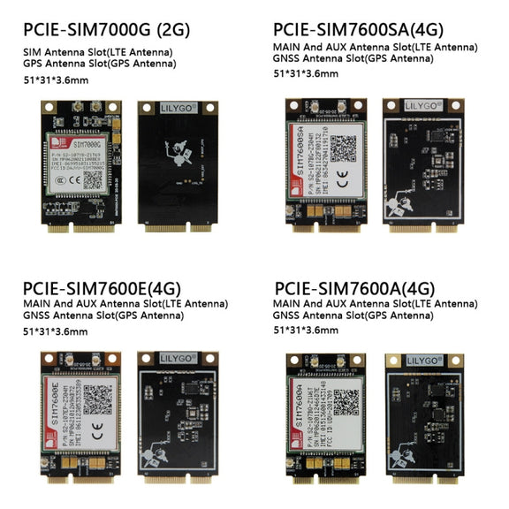 TTGO T-PCIE ESP32-WROVER-B AXP192 Chip WiFi Bluetooth Nano Card SIM Series Module Hardware Composable Development Board, SIM7600A-PCIE
