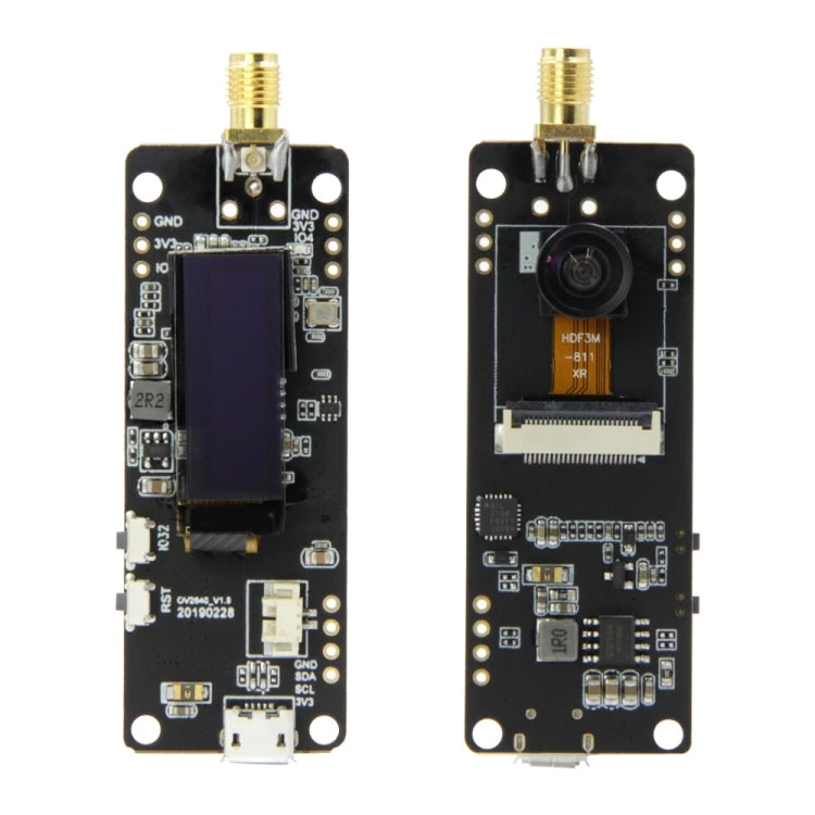TTGO Fish-eye Lens Camera Module OV2640 SMA WiFi 0.91 OLED Development Board with 3dbi Antenna - free shipping - PMC Jewellery - Order now!