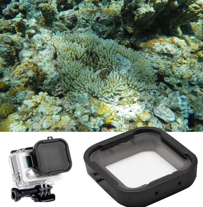 Cube Snap-on Dive Housing Lens 6 Lines Star Filter for GoPro HERO4 /3+ - free shipping - PMC TechLife - Order now!