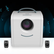 W-S1 10W Children Video Projector 30 Lumens HD 1080P LCD Technology, Support AV / USB / Mini SD Card / HDMI / Audio (Blue)