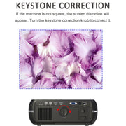 DH-A10 5.8 inch LCD Screen 4200 Lumens 1280 x 800P HD Smart Projector with Remote Control,Android 6.0 OS, Support WiFi, Bluetooth,HDMIx2, USBx2, VGA, AV IN/RCA, RJ45, LAN(White)