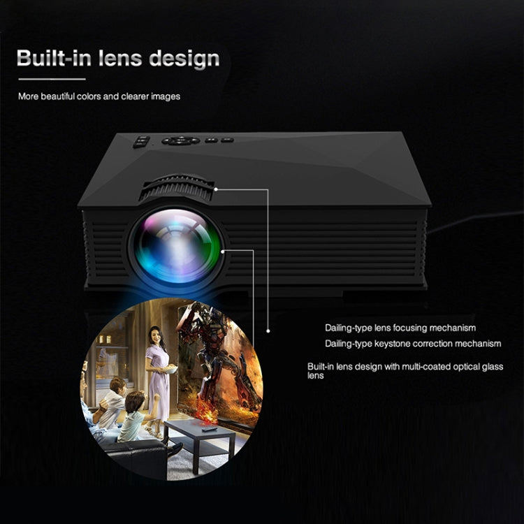 UC68 80ANSI 800x400 Home Theater Multimedia HD 1080P LED Projector,  Support USB/SD/HDMI/VGA/IR - free shipping - PMC Jewellery - Order now!