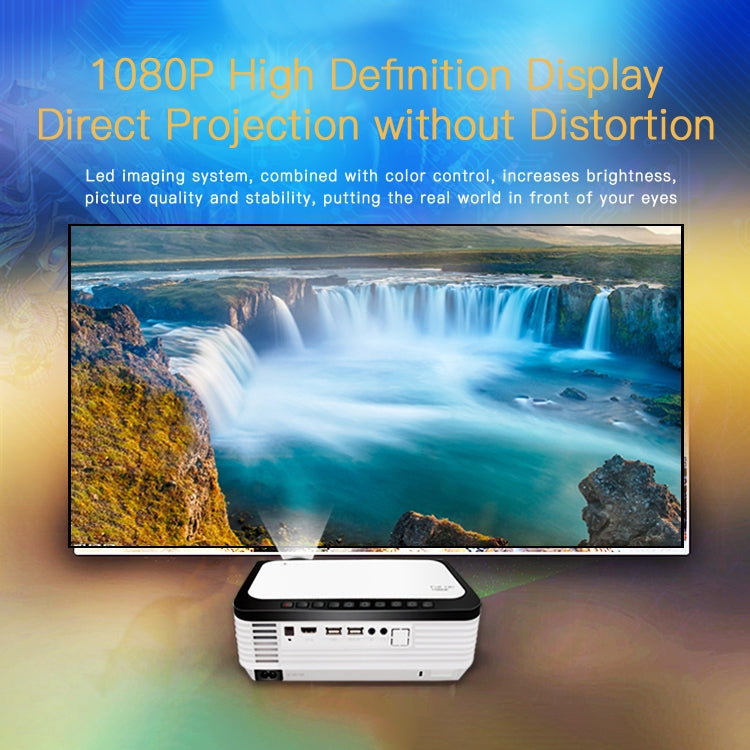 Wejoy L6 5 inch 200 ANSI Lumen 1920 x 1080P HD Smart Projector, Support 1 x AV / 1 x VGA / 1x HDMI / 2 x USB,  Normal Version - LED Projector by WEJOY | Online Shopping South Africa | PMc TechLife | Buy Now Pay Later Mobicred